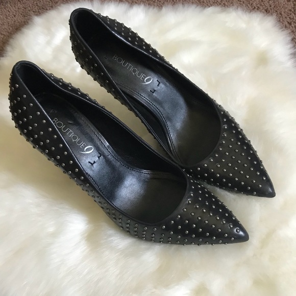 Boutique 9 Shoes - Boutique 9 Studded Black Pumps